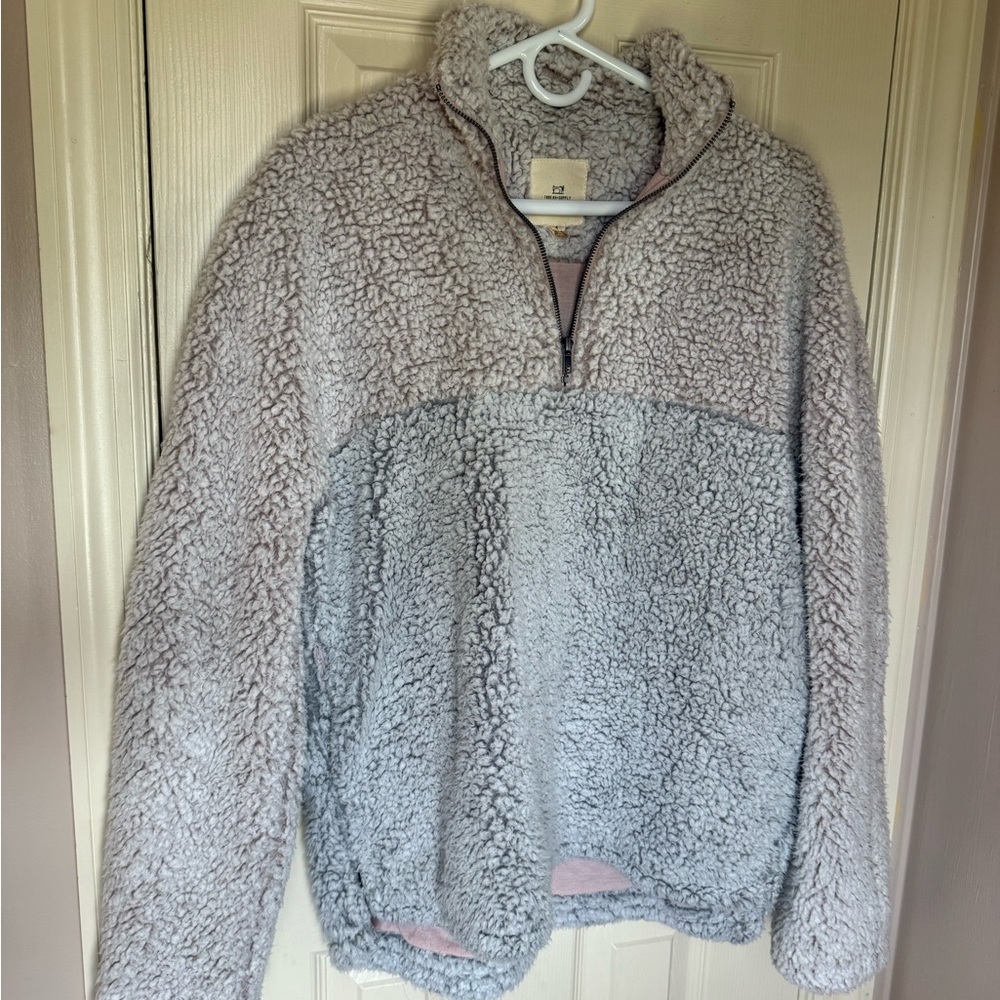 Marshalls Gray and Pink Sherpa Sweater